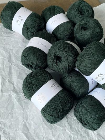 Ruke Knit Wollgarn – Jägergrün 238, 100g weiches Garn