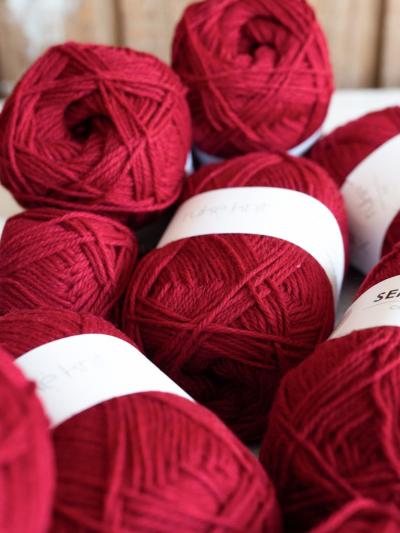 Ruke knit Semi-Wollgarn – Burgund (52) 100 g