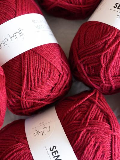 Ruke knit Semi-Wollgarn – Burgund (52) 100 g