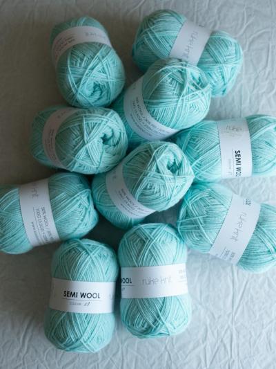 Ruke knit Semi-Wollgarn – Eisminze (19), 100 g