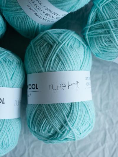 Ruke knit Semi-Wollgarn – Eisminze (19), 100 g