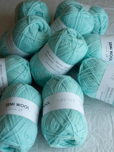 Ruke knit Semi-Wollgarn – Eisminze (19), 100 g