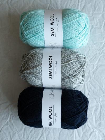 Ruke knit Semi-Wollgarn – Eisminze (19), 100 g