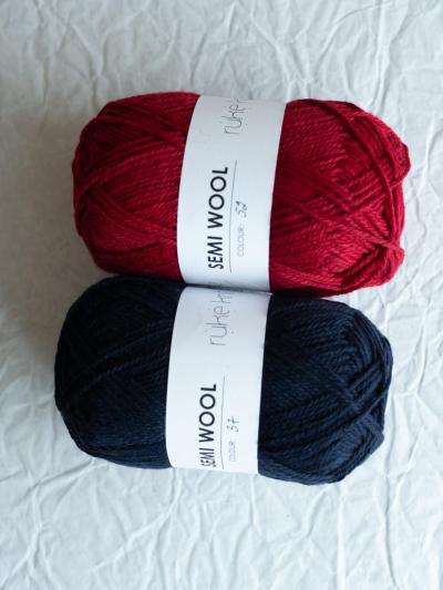Ruke knit Semi-Wollgarn – Burgund (52) 100 g