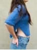 Yoga Mohair Pullover Strickanleitung auf Model von vorn