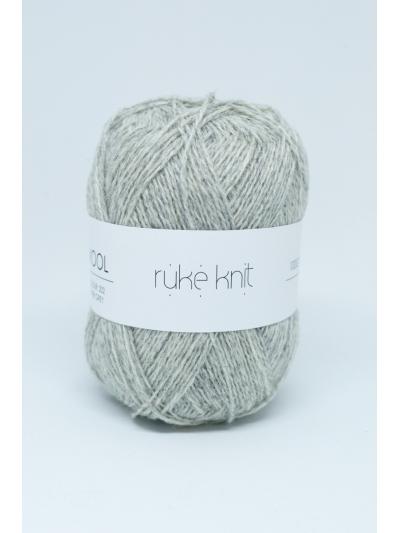 Ruke Knit Wollgarn – Hellgrau (202) 100 g, 100 % Wolle