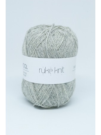 Ruke Knit Wollgarn – Hellgrau (202) 100 g, 100 % Wolle