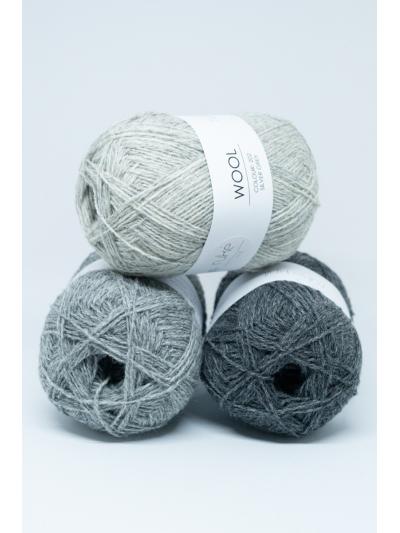 Ruke Knit Wollgarn – Hellgrau (202) 100 g, 100 % Wolle